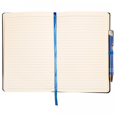 Motivational Notebook - Hardback A5 White/Blue